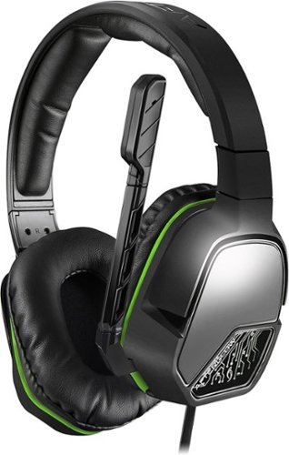  Afterglow - LVL 3 Wired Stereo Gaming Headset for Xbox One - Black/Green