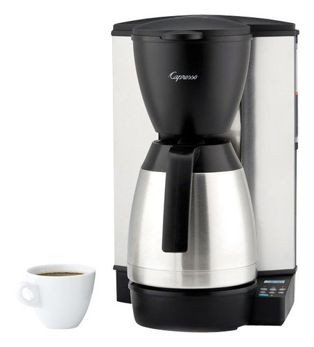  Capresso - MT600 PLUS 10-Cup Programmable Coffeemaker - Stainless-Steel/Black
