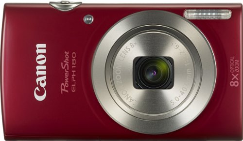  Canon - PowerShot ELPH 180 20.0-Megapixel Digital Camera - Red