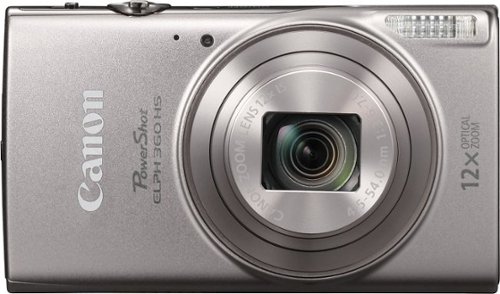 Canon - PowerShot ELPH 360 20.2-Megapixel Digital Camera - Silver