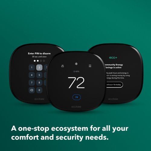 ecobee Enhanced Smart Programmable Touch-Screen Wi-Fi Thermostat with Alexa, Apple HomeKit and Google Assistant - Black WORLDWIDE DELIVERY