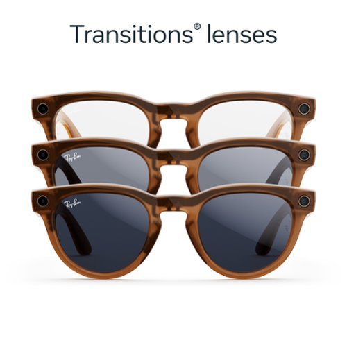 Ray-Ban Meta Headliner glasses with Meta Ai, Audio, Photo, Video Compatibility - Clear to Blue Transition Lenses - Shiny Caramel WORLDWIDE DELIVERY
