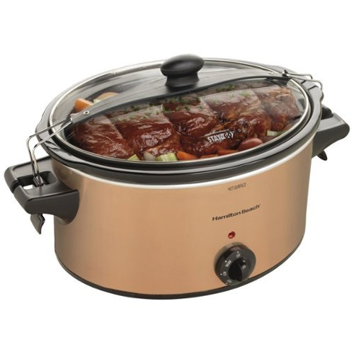 Hamilton Beach - Stay or Go 6-Quart Slow Cooker - black/brown-Front_Standard 
