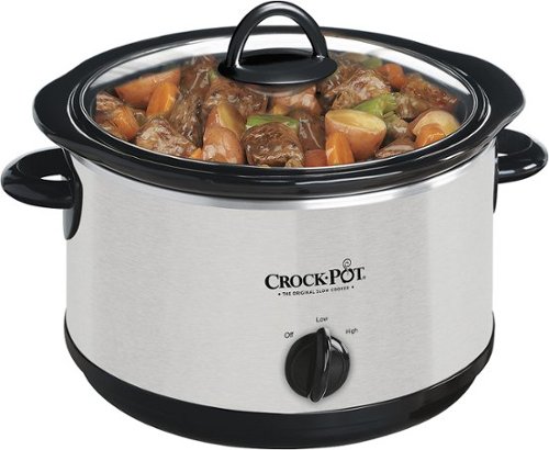  Crock-Pot - 4-Quart Slow Cooker - Stainless/Black