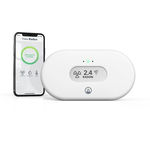 Airthings View Radon Battery Wi-Fi Smart Radon/Humidity/Temperature Sensor - Matte White WORLDWIDE DELIVERY