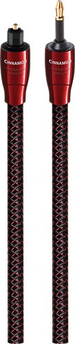 AudioQuest - OptiLink Cinnamon 52.5' 3.5mm Mini-to-Toslink Optical Cable - Red