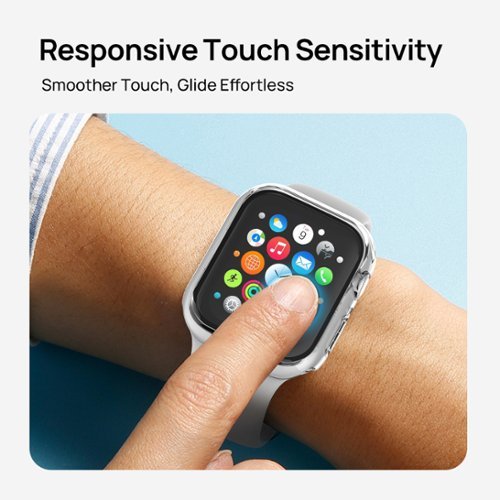 Sodi 2 Pack Hard PC Case with 9H Hardness Tempered Glass Screen Protector Compatible with Apple Watch Series 9/8/7 45mm - Clear HOW TO BUY