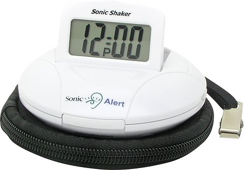  Sonic Alert - Sonic Shaker Travel Alarm Clock - White