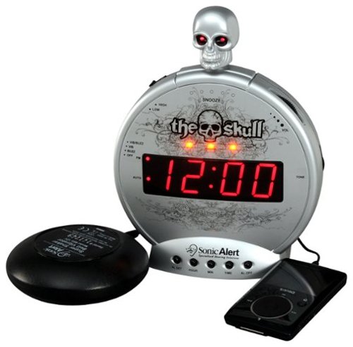  Sonic Alert - The Skull Alarm Clock - Gray