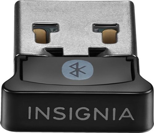 Insignia™ - Bluetooth 4.0 USB Adapter for Laptops and Desktops Compatible with Windows 10 - Black