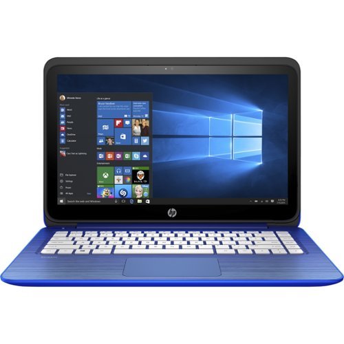  HP - Stream 13-c140nr Touch-Screen Laptop - Intel Celeron- 2GB Memory - 32GB eMMC Flash Storage - Cobalt blue
