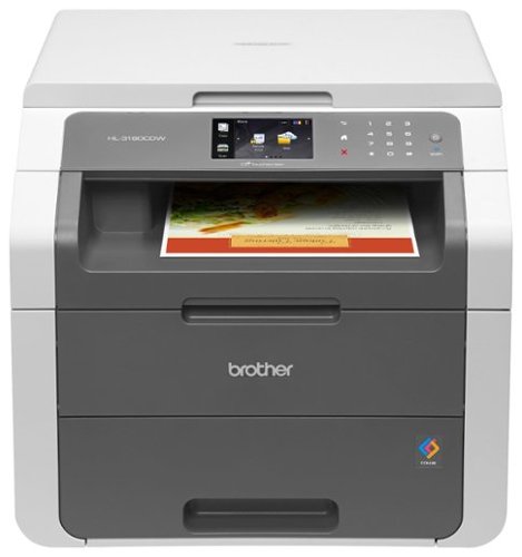  Brother - HL-3180CDW Wireless Color All-In-One Laser Printer - White/Gray