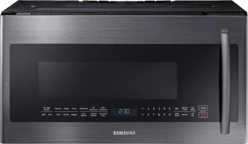 Samsung - 2.1 Cu. Ft.  Over-the-Range Microwave with Sensor Cook - Black stainless steel
