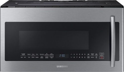  Samsung - 2.1 Cu. Ft. Grilling Over-the-Range Microwave with Sensor Cooking - Stainless steel