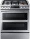 Samsung - Flex Duo 5.8 Cu. Ft. Self-Cleaning Slide-In Gas Convection Range - Stainless Steel-Front_Standard