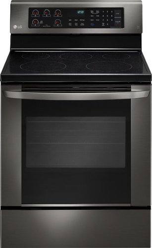  LG - 6.3 Cu. Ft. Freestanding Electric Convection Range - Black Stainless Steel