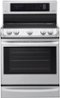 LG - 6.3 Cu. Ft. Self-Cleaning Freestanding Electric Range with ProBake Convection - Stainless Steel-Front_Standard