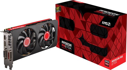 Double Dissipation AMD Radeon R9 270X 4GB DDR5 PCI Express 3.0 Graphics Card - Black