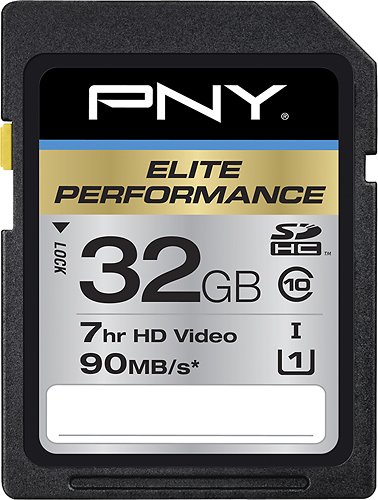  PNY - Pro Elite 32GB SDHC Class 10 Memory Card