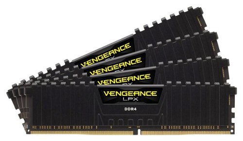 CORSAIR - Vengeance LPX 32GB (4PK x 8GB) 2.4 GHz DDR4 DRAM Desktop Memory Kit - Black-Front_Standard 