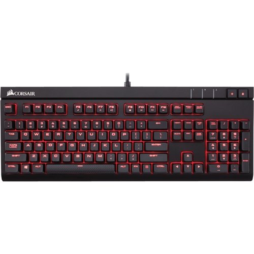  CORSAIR - STRAFE Mechanical Gaming Keyboard Red Backlit Cherry MX Blue Switch