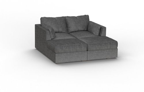 Lovesac - 4 Sts + 4 Ang Sds Charcoal Grey CV & Std - Charcoal Grey-Front_Standard 