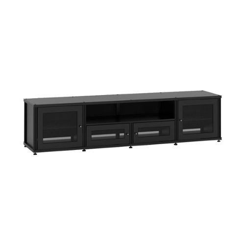  Salamander Designs - Synergy System Quad Cabinet for Most TVs Up to 90&quot; - Black/Black post