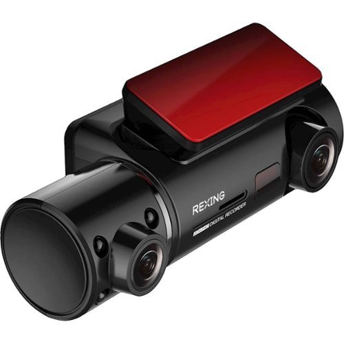 Rexing V3 Plus Front and Cabin Dash Cam with Built-in GPS Wi-Fi Connect - Black BUY ONLINE