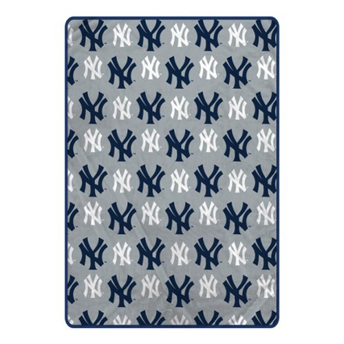 Pegasus - New York Yankees 66" x 95" Oversized Logo Roll Ultra Cozy Blanket - Multicolor-Front_Standard 