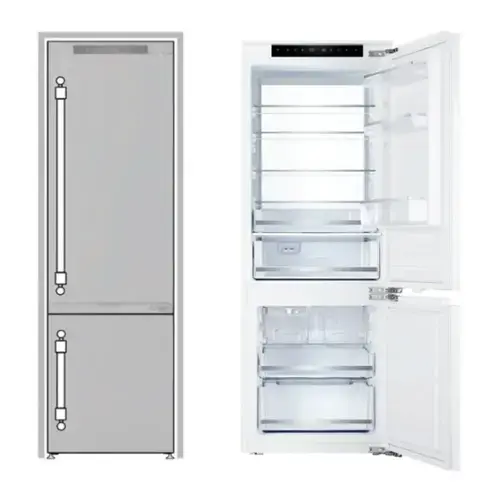 Front. ILVE - ILVE 24 inch Built-In Counter-Depth Bottom Freezer Refrigerator with 8.37 cu. Ft. Total Capacity (Panel Ready) - Panel Ready.
