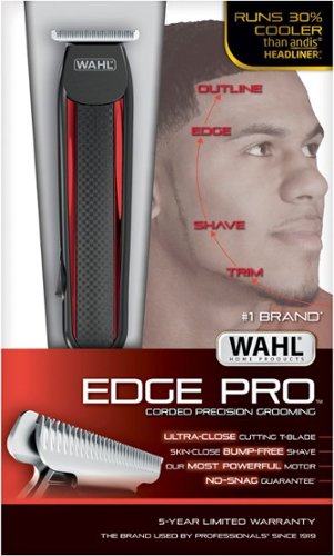Wahl Edge Pro Corded Trimmer/Shaver - black WORLDWIDE DELIVERY