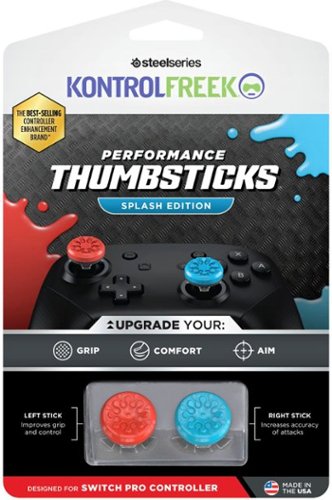 KontrolFreek Splash edition thumbsticks Pro Controller - Red/Blue GLOBAL SHIPPING