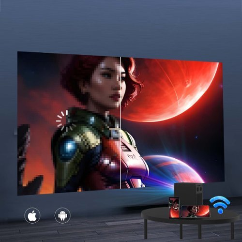 AAXA L500 Native 1080p Smart Projector, Android 9.0, WiFi, BT, Wireless Mirroring, Streaming Apps, 10W Speaker - Black WORLDWIDE DELIVERY