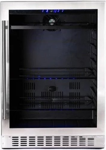 Azure - 24" Beverage Center w/ Glass Door & Stainless - Stainless Steel