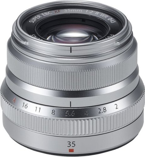  FUJINON XF 35mm f/2 R WR Standard Lens for Fujifilm X-Mount System Cameras - Silver