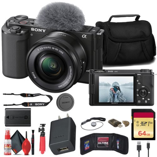 Bundle Sony ZV E10 Mirrorless Camera with 16 50mm Lens Black +