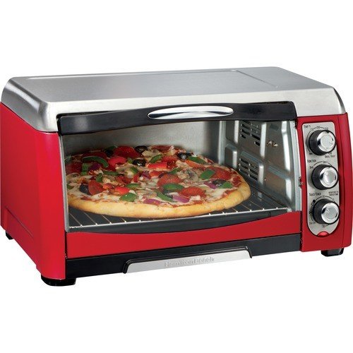 Hamilton Beach - Ensemble 6 Slice Toaster Oven - Red-Front_Standard 