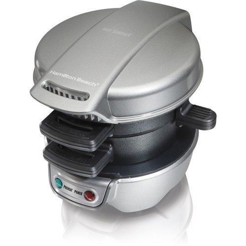 Hamilton Beach - Sandwich Maker - Gray-Front_Standard 