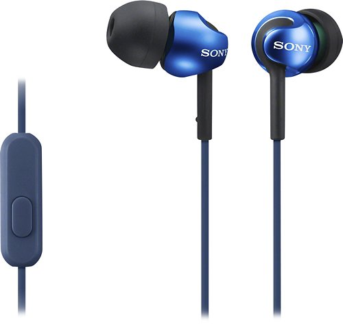  Sony - Step-Up EX Series Earbud Headphones - Blue