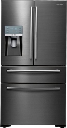  Samsung - 22.4 Cu. Ft. 4-Door Flex French Door Counter-Depth Fingerprint Resistant Refrigerator with Food ShowCase