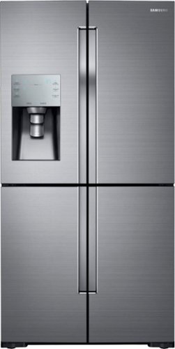 Samsung - 28.1 Cu. Ft. 4-Door Flex French Door  Fingerprint Resistant Refrigerator - Stainless steel