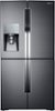 Samsung - 28.1 Cu. Ft. 4-Door Flex French Door Fingerprint Resistant Refrigerator - Black Stainless Steel-Front_Standard 