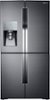 Samsung - 28.1 Cu. Ft. 4-Door Flex French Door Fingerprint Resistant Refrigerator - Black Stainless Steel-Front_Standard