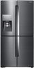Samsung - 22.1 Cu. Ft. 4-Door Flex French Door Counter-Depth Fingerprint Resistant Refrigerator with Food ShowCase - Black Stainless Steel-Front_Standard 