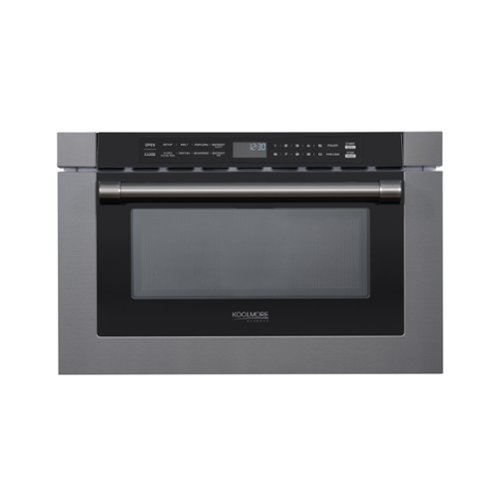 Koolmore - 24 in. Black Stainless Steel Microwave Drawer , 1.2 Cu. Ft Capacity - Black and Stainless-Steel-Front_Standard 