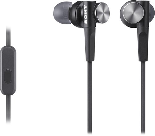 Sony - MDRXB50 Wired Earbud Headphones - Black