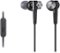 Sony - MDRXB50 Wired Earbud Headphones - Black-Front_Standard 
