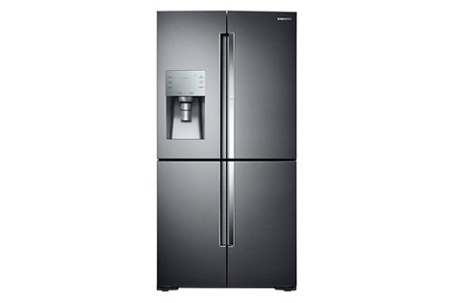  Samsung - 27.8 cu. ft. 4-Door Flex French Door Refrigerator with Food ShowCase - Black Stainless Steel