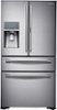 Samsung - 22.4 Cu. Ft. 4-Door Flex French Door Counter-Depth Refrigerator with Food ShowCase - Stainless Steel-Front_Standard