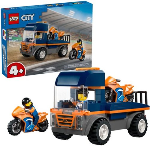 LEGO - City Motorcycle Transporter Toy for Kids 60491